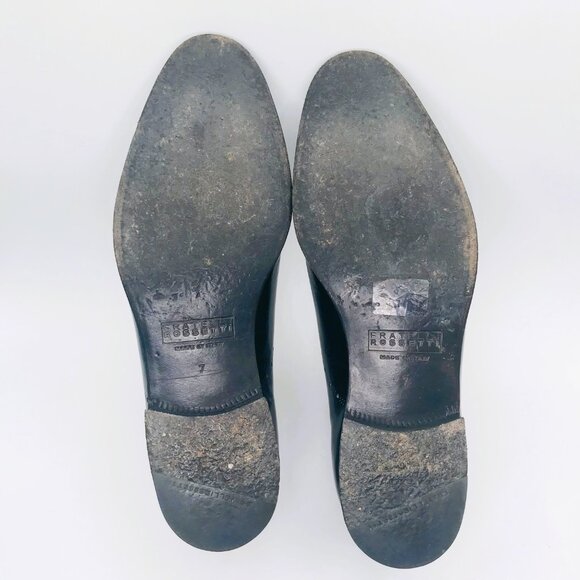 Fratelli Rossetti Italy 10973 Black Perforated Leather Cap Toe Oxford Shoes Sz 7 - Picture 10 of 15